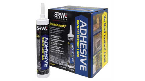 Stone veneer adhesive glue for installing stone or rock on a vertical wall
