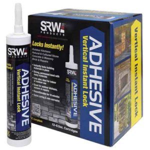 Instant adhesive for stone and veneer