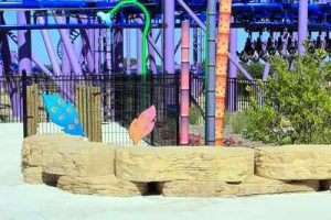 Rosetta Freestanding Outcropping used in amusement park landscaping