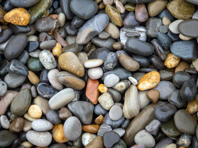 Colorful river rock at Southwest Stone Supply
