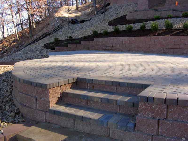 Nice new paver patio in newly landscaped yard.