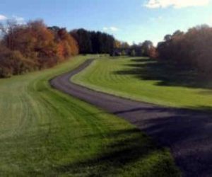 Beautiful dark green lawn after the new seed has grown